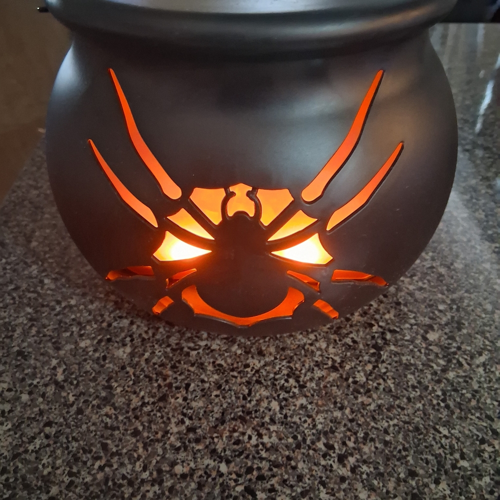 Flaming Halloween Spider Latern